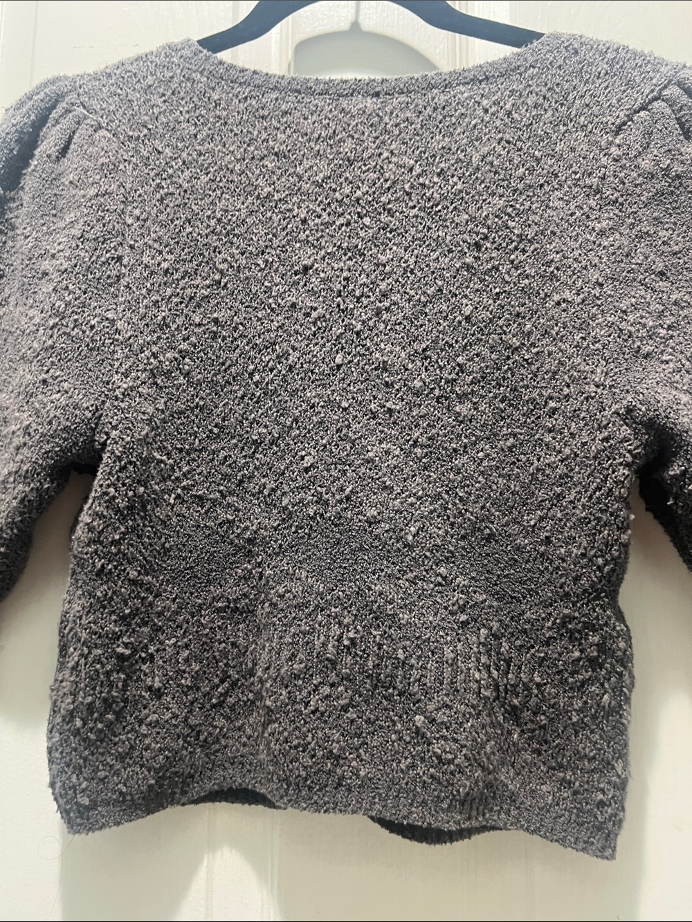 Free People Charcoal Textured V-Neck Button Cardigan - Picture 8 of 10